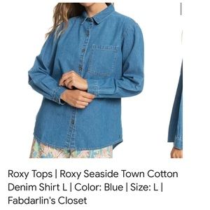 Roxy Seaside Town Cotton Denim Shirt
